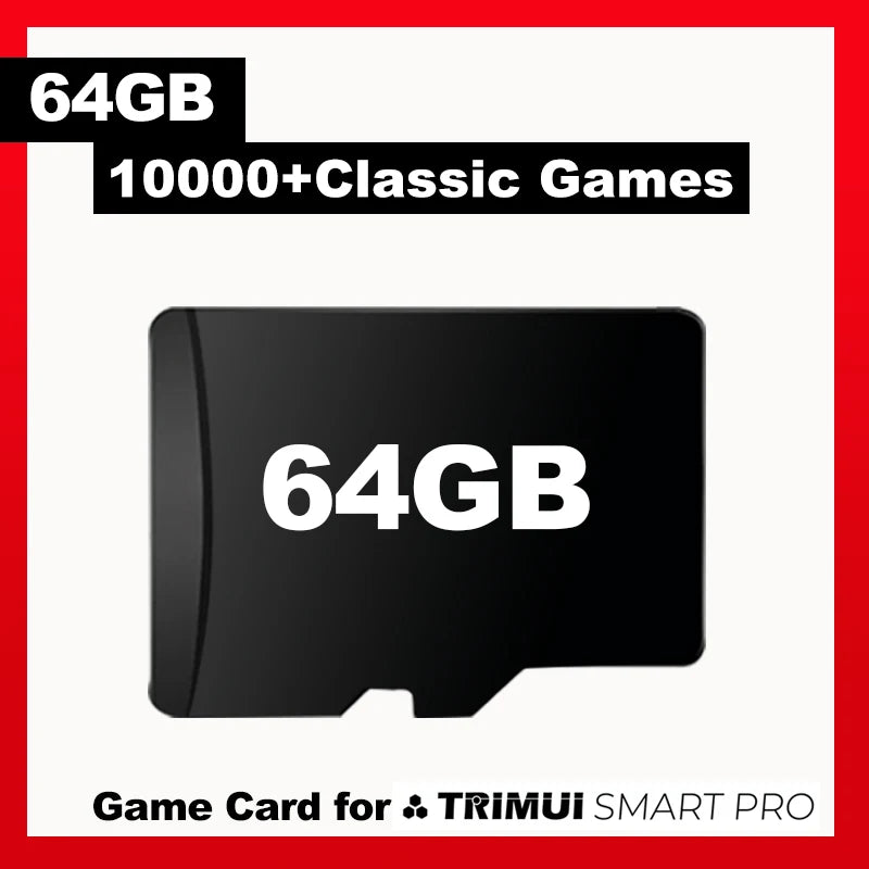 Trimui Smart Pro Game Console SD Card 256GB Pre-install 30000+ Retro Games 50+ Emulators for PSP/PS1/GG/N64 Game Card for Trimui