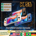 KINHANK K56 Handheld Retro Game Console Android14 5.5 Inch Touch Screen 50 Emulators for PS1 PSP 5000mAh 5GWIFI Game Player Gift