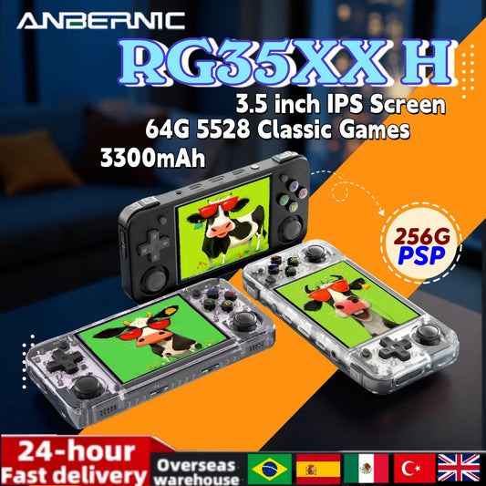 iGameConsole RG35XX Best Retro Handheld Gaming Console 2026 | 10000 Preloaded GBA SNES PS1 Games Plug and Play | Back to School Gift for Kids Adults Dad | 3.5 Inch IPS Linux 64GB Emulator Console | Nostalgic Classic Gaming Childhood Memories