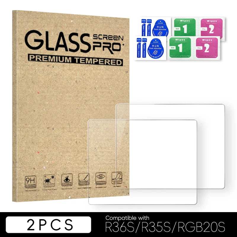 Data Frog 2 3 5 PCS Tempered Glass Screen Protector for R36S R35S RGB20S 3.5 Inch Handheld Console Anti Scratch Film