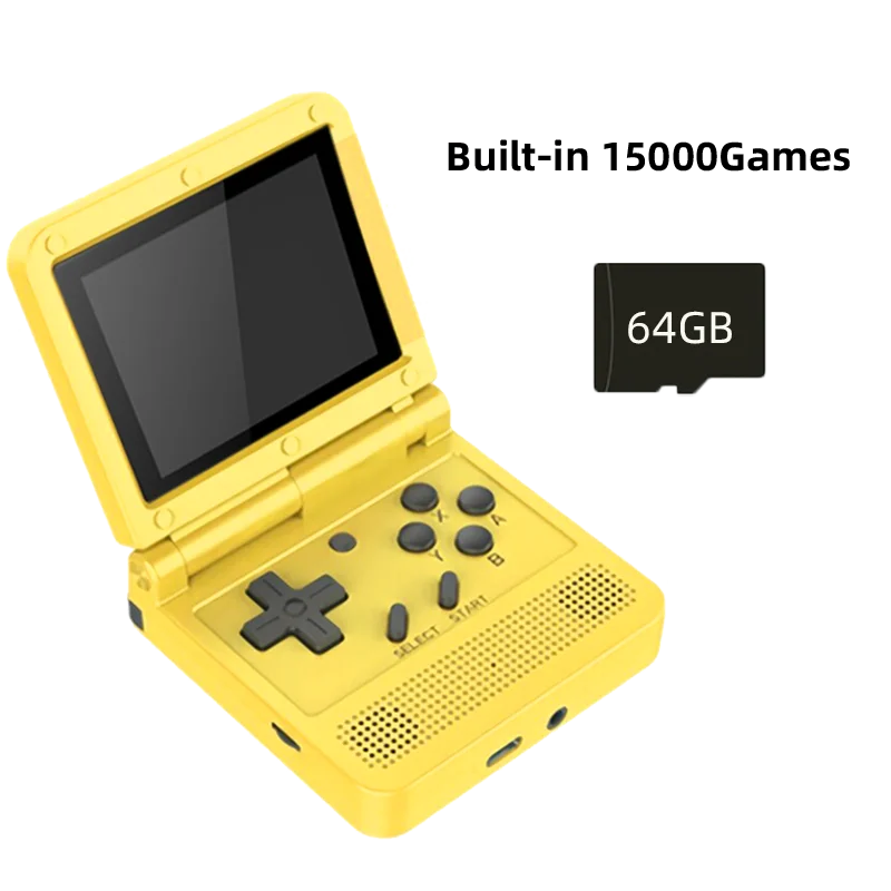 Powkiddy V90 3.0Inch IPS Screen Retro Video Game Console Open Source For PS1 Mini Portable Handheld Game Console 64G 15000Games
