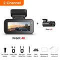 【New】70mai Dash Cam A900 Dual 4K Dual HDR f/1.55 Aperture Supercapacitor Wi-Fi 6 GPS Max 512GB 4G LTE Cloud Car DVR 70mai A900