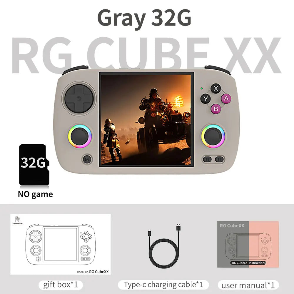 ANBERNIC RG CubeXX Handheld Game Retro Video Gaming Console with 3.95' IPS Screen Linux WiFi Bluetooth HD Connection