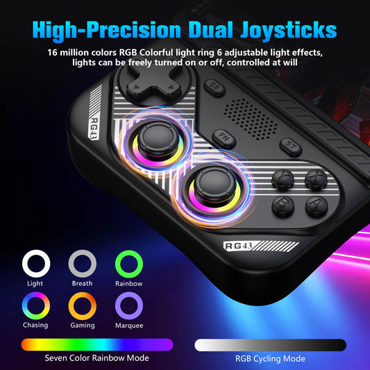 iGameConsole RG43V Pro Best Premium Retro Handheld Console 2026 | 22000 Preloaded GBA SNES PS1 Games Plug and Play | Back to School Gift for Kids Adults Dad | 4.3 Inch IPS Linux 64GB Emulator Console | Nostalgic Classic Gaming Childhood Memories