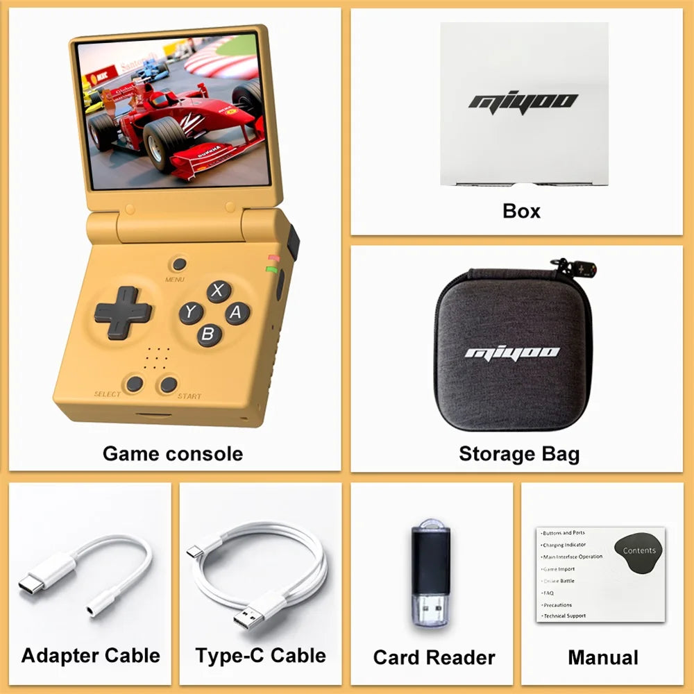 MIYOO Mini Flip Portable Retro Handheld Game Console 2.8 Inch Screen Pocket Video Game Player With Multiple Classic Games Device