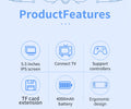 POWKIDDY X55 handheld game console 90000 Games PSP 5.5 INCH IPS Screen Console Linux System 4000 MAh TV HDMI LPDDR4X 2GB