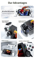 FLLBW M28 256GB handheld game console 7.1 '' IPS Screen supports large-scale PS2 games 3D dual joystick God of War 20000 games