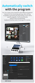 Ajazz AKP05 Mechanical Macro Keyboard Multi-Function Desktop Assistant for Office and Gaming, Easy-to-Use Multimedia Controls