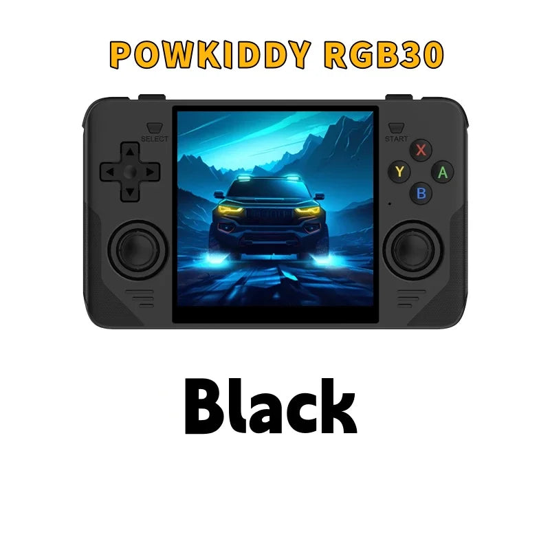 POWKIDDY RGB30 Portable Handheld Game Console 4 Inch Ips Screen Built-in WIFI RK3566 Open-Source Retro HD Console 450 PSP Games