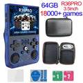 Open Source R36MAX Retro Handheld Video Game Console RK3326 Chip 64/128G Portable Pocket Game Player 4‘’HD Screen R36 PRO R36S