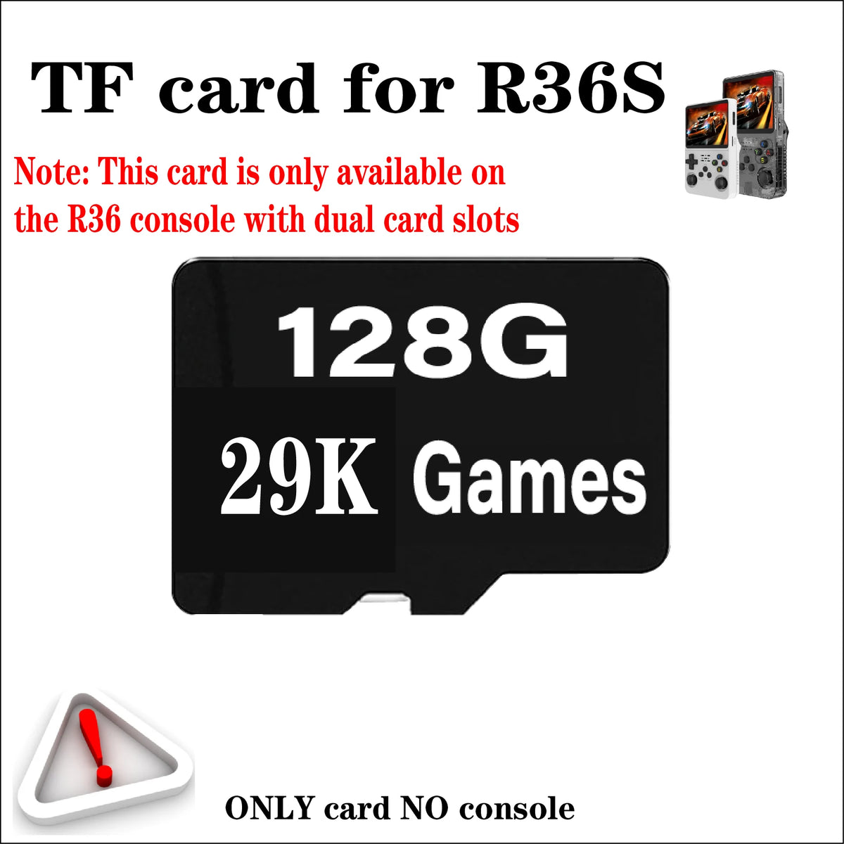 For R36S Retro Handheld Video Game Console TF Card Memory Card Linux System Portable Pocket Video Player 512G 90000 Games