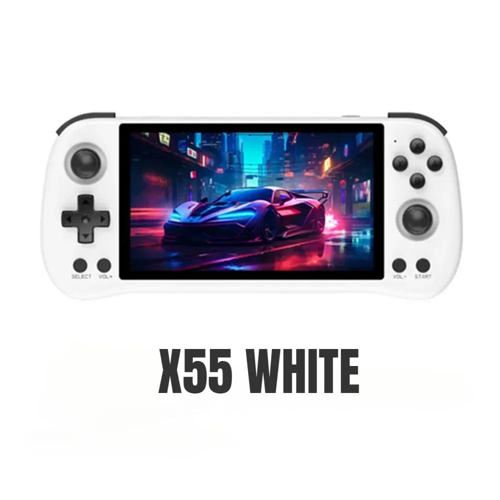 POWKIDDY X55 5.5 INCH Retro Handheld Portable Video Game Consoles Linux System TV HDMI Retro Player 512G 90000 Games PSP PS1Gift