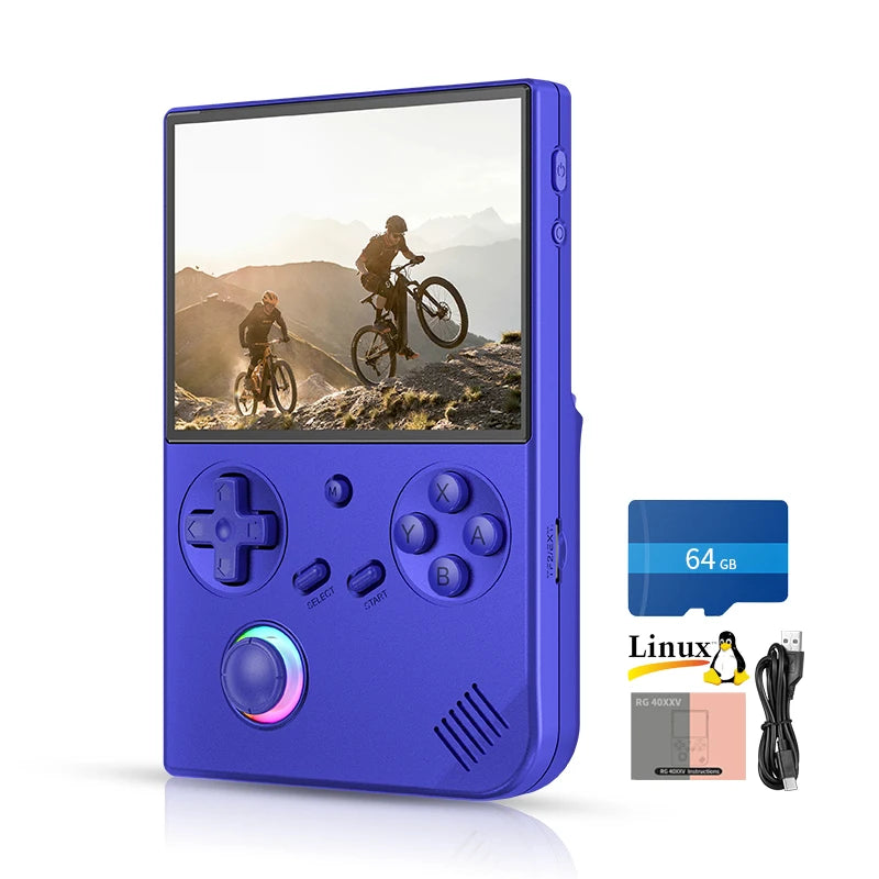 Anbernic RG 40XXV Retro Handheld Game Consoles 4.0" IPS Screen Linux 64-bit 3200mAh RGB Joystick RG40XXV Portable Gaming Console Supports Streaming WiFi Bluetooth HDMI TV Output