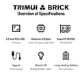 TRIMUI BRICK Handheld Game Console 3.2'' IPS Screen A133P Linux System Trimui UI Metal Back Panel Key LED Lighting Free Keycaps