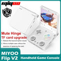 MIYOO Flip V2 Handheld Game Players 3.5''IPS Screen Linux System Classic Portable Video Game Consoles Storage Bag Gamer Gift