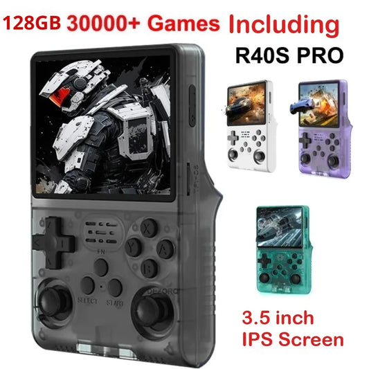 iGameConsole R40S Pro Retro Handheld Game Console | 3.5-Inch IPS | RK3326 Linux | 256GB