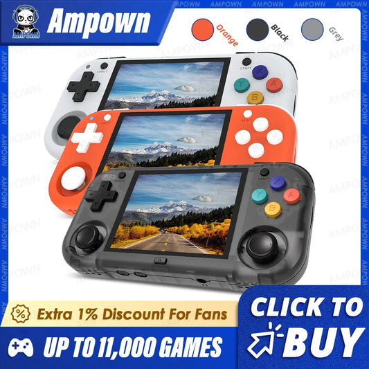 iGameConsole Ampown MINI Best Retro Handheld Gaming Console 2026 | 10000 Preloaded GBA SNES PS1 Games Plug and Play | Back to School Gift for Kids Adults Dad | Linux 64GB Emulator Console | Nostalgic Classic Gaming Childhood Memories