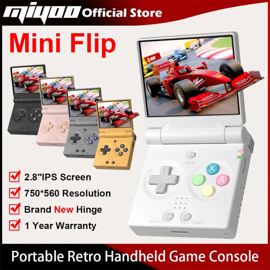 iGameConsole MIYOO Best Premium Retro Handheld Console 2026 | 10000 Preloaded GBA SNES PS1 Games Plug and Play | Back to School Gift for Kids Adults Dad | 2.8 Inch IPS OnionOS 64GB Emulator Console | Nostalgic Classic Gaming Childhood Memories