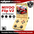 MIYOO Flip Handheld Game Console 3.5''IPS Screen Retro Compact Portable Game Machine With Rocker for Entertainment Players Gift