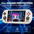 Trimui Smart Pro Full Fit Protective Case with Lanyard Anti-fall Anti-scratch Anti-slip White Silicone Soft Shell Cover Skin