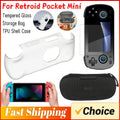 TPU Protective Case for Retroid Pocket Mini Anti-Scratch Protective Bag Handheld Game Console Protective Film Screen Protector