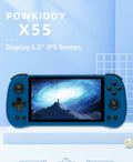 POWKIDDY X55 handheld game console 90000 Games PSP 5.5 INCH IPS Screen Console Linux System 4000 MAh TV HDMI LPDDR4X 2GB