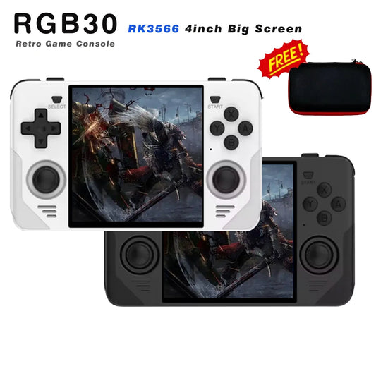 iGameConsole NEW RGB30 Best WiFi Retro Handheld Console 2026 | 10000 Preloaded GBA SNES PS1 Games Plug and Play | Back to School Gift for Kids Adults Dad | 4 Inch IPS Linux 64GB Emulator Console | Nostalgic Classic Gaming Childhood Memories