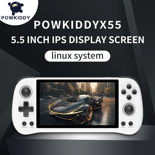 iGameConsole New POWKIDDY Best Retro Handheld Gaming Console 2026 | 10000 Preloaded GBA SNES PS1 Games Plug and Play | Back to School Gift for Kids Adults Dad | 5.5 Inch IPS Linux 64GB Emulator Console | Nostalgic Classic Gaming Childhood Memories
