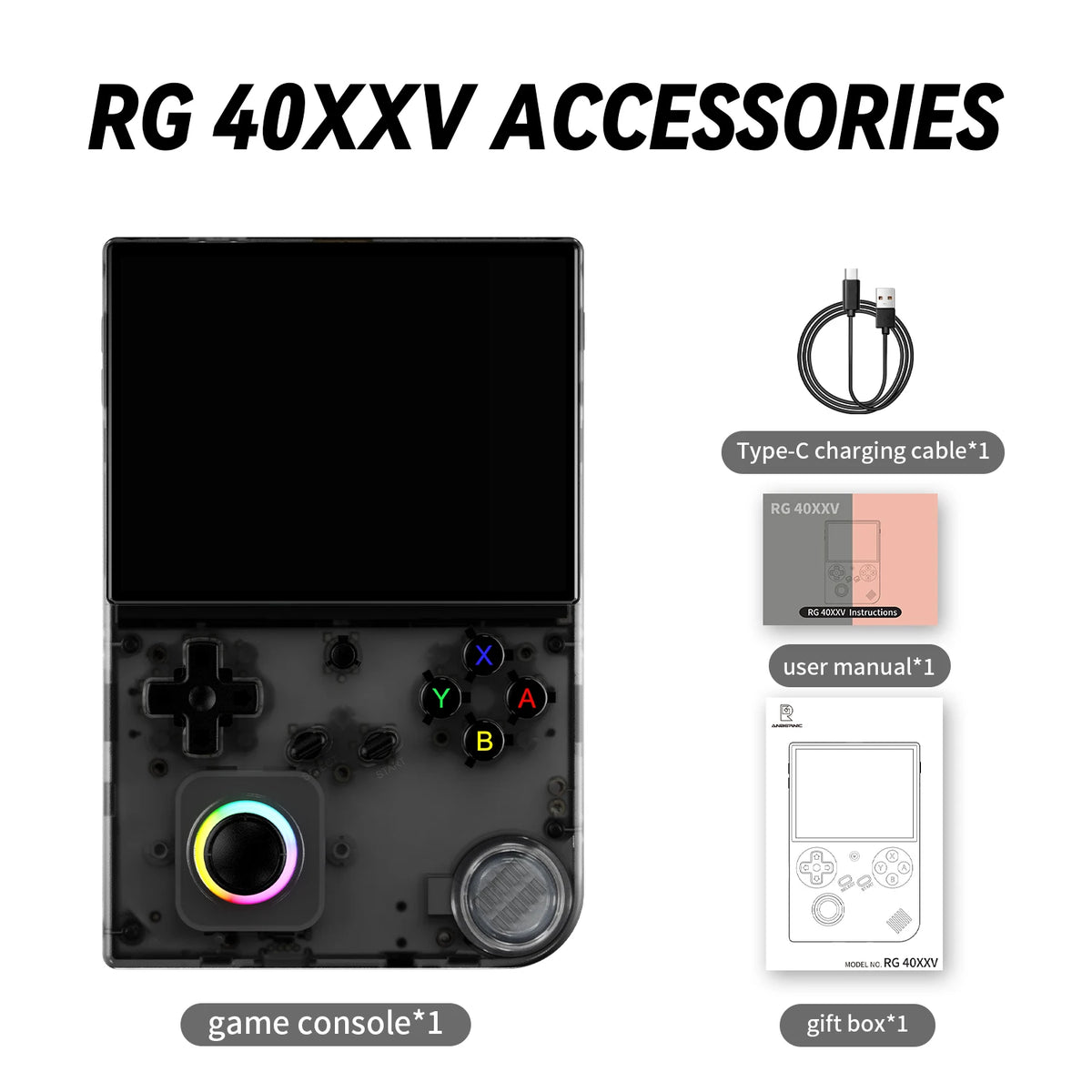 ANBERNIC RG40XXV 64-bit Linux Retro Portable Gaming Console 4.0-inch IPS Screen Supports 5G WiFi Bluetooth Support HD Output