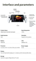 FLLBW M28 256GB handheld game console 7.1 '' IPS Screen supports large-scale PS2 games 3D dual joystick God of War 20000 games