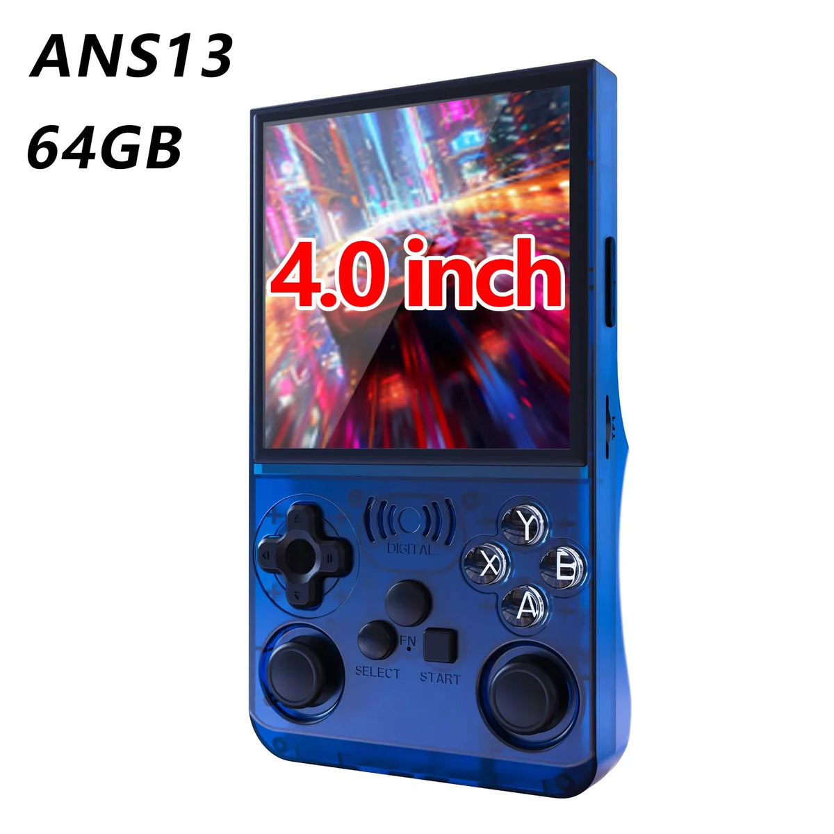 GAMINJA ANS13 4.0 Inch IPS Screen Retro Handheld Video Game Console 15000+ Games Built-in Linux Portable Pocket Gaming Console