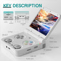 MIYOO Flip Handheld Game Console 3.5''IPS Screen Retro Compact Portable Game Machine With Rocker for Entertainment Players Gift