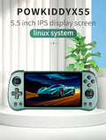 Powkiddy X55 Retro Handheld Game Console 5.5 Inch HD Portable WiFi Gaming Console for Kids Adults RK3566 Open Source Emulators