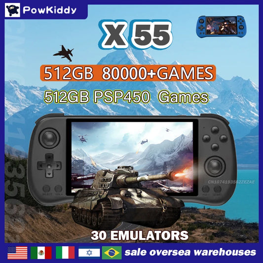 iGameConsole 80000Games 512G Best Retro Handheld Gaming Console 2026 | 80000 Preloaded GBA SNES PS1 Games Plug and Play | Back to School Gift for Kids Adults Dad | 5.5 Inch IPS Linux 64GB Emulator Console | Nostalgic Classic Gaming Childhood Memories