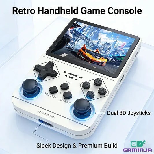 iGameConsole GAMINJA New Best Retro Handheld Gaming Console 2026 | 10000 Preloaded GBA SNES PS1 Games Plug and Play | Back to School Gift for Kids Adults Dad | 3.5 Inch IPS Linux 64GB Emulator Console | Nostalgic Classic Gaming Childhood Memories