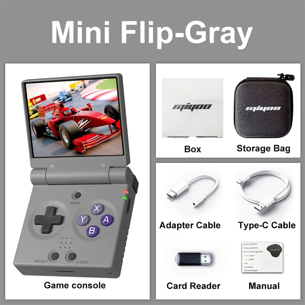 MIYOO Mini Flip Retro Handheld Game Console 2.8''IPS Screen Classic Portable Video Game Consoles Simulator Retroid Players Gift