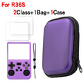 For R36S/R35XX Game Console Storage Bag EVA Hard Portable Protective Case Accessories R36S Silicone Cover, Screen Protector Film