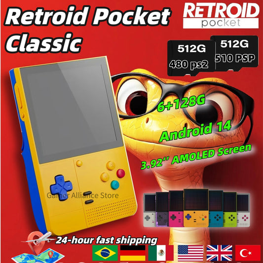 iGameConsole Retroid Best Premium Retro Handheld Console 2026 | 10000 Preloaded GBA SNES PS1 N64 PSP DS Games Android | Back to School Gift for Retro Gamers Collectors Enthusiasts | Android 64GB Premium Android Emulator