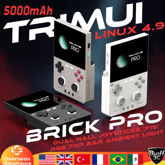iGameConsole TRIMUI BRICK Best Premium Retro Handheld Console 2026 | 10000 Preloaded GBA SNES PS1 Games Plug and Play | Back to School Gift for Kids Adults Dad | Linux 64GB Emulator Console | Nostalgic Classic Gaming Childhood Memories