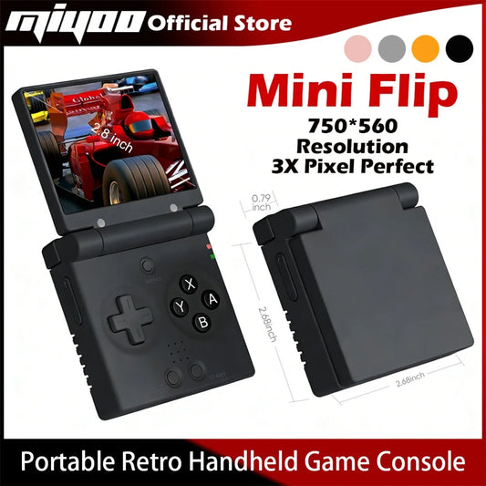 iGameConsole MIYOO Best Premium Retro Handheld Console 2026 | 10000 Preloaded GBA SNES PS1 Games Plug and Play | Back to School Gift for Kids Adults Dad | 2.8 Inch IPS OnionOS 64GB Emulator Console | Nostalgic Classic Gaming Childhood Memories
