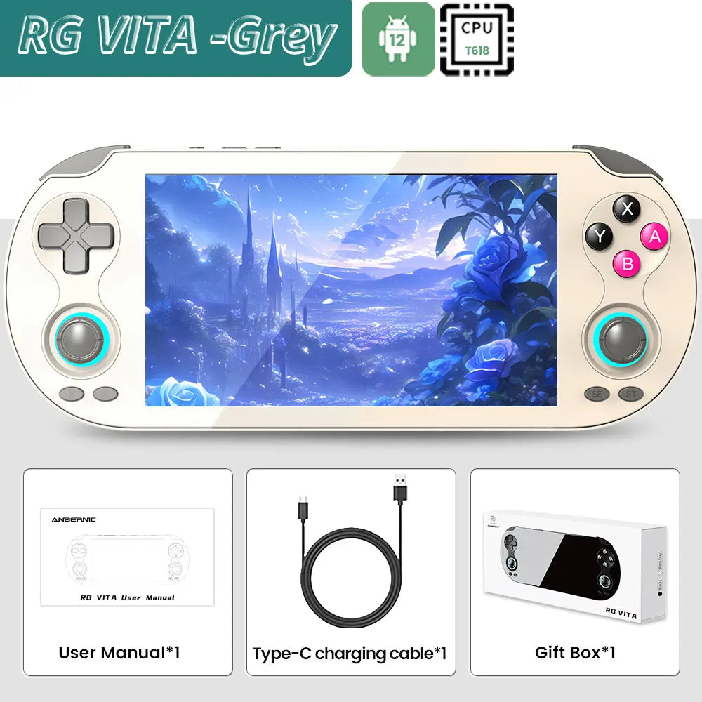 Anbernic RG VITA/RG VITA Pro Handheld Game Console Android Retro Game Player 5000mAh Supports RixelHK Wifi Online Multi-playerix