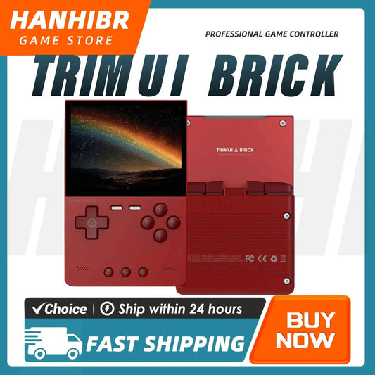 iGameConsole TRIMUI BRICK Best Retro Handheld Gaming Console 2026 | 10000 Preloaded GBA SNES PS1 Games Plug and Play | Back to School Gift for Kids Adults Dad | Linux 64GB Emulator Console | Nostalgic Classic Gaming Childhood Memories