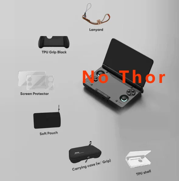 AYN THOR Dual Screen Flip Up Handheld Device Protective Case Storage Bag Lanyard Soft Bag For AYN THOR Gaming Accessories Custom