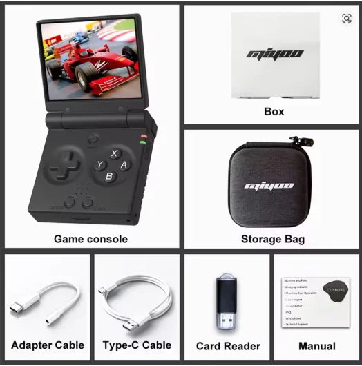 MIYOO Mini Flip Retro Handheld Game Console With New Hinge 2.8''IPS Screen Portable Video Game Consoles Classic Gaming Emulator