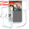 Transparent Case+Glass for R36S Game Console Protector Kit Clear Soft Silicone Anti-Scratch Case Tempered Glass Screen Protector