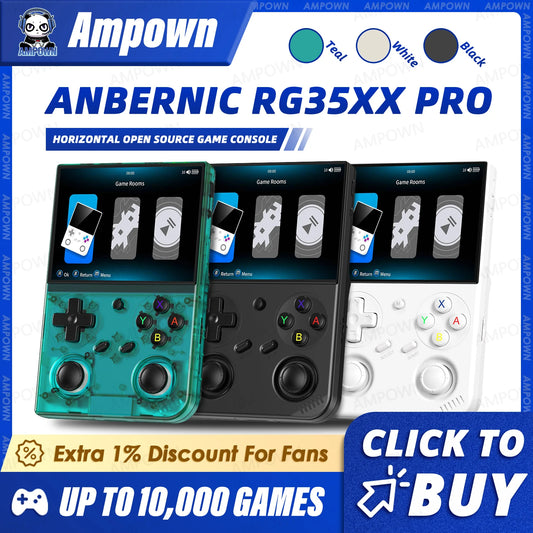 iGameConsole RG35XX Best Premium Retro Handheld Console 2026 | 10000 Preloaded GBA SNES PS1 Games Plug and Play | Back to School Gift for Kids Adults Dad | 3.5 Inch IPS Linux 64GB Emulator Console | Nostalgic Classic Gaming Childhood Memories