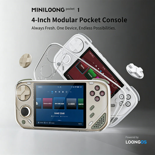 iGameConsole MINILOONG POCKET Best Retro Handheld Gaming Console 2026 | 10000 Preloaded GBA SNES PS1 Games Plug and Play | Back to School Gift for Kids Adults Dad | 4 Inch IPS Linux 64GB Emulator Console | Nostalgic Classic Gaming Childhood Memories