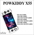 POWKIDDY X55 Handheld Game Console 5.5INCH IPS Screen RK3566  Linux Open-Source Retro Console HD Gifts 80000Games 512G PSP