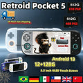 Retroid Pocket 5 RP5 5.5Inch OLED HD Screen Android13 12+128G Retro Handheld Game Console Video Game Consoles SD865 512G PSP PS2