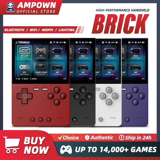 iGameConsole TRIMUI BRICK Best Retro Handheld Gaming Console 2026 | 10000 Preloaded GBA SNES PS1 Games Plug and Play | Back to School Gift for Kids Adults Dad | Linux 64GB Emulator Console | Nostalgic Classic Gaming Childhood Memories